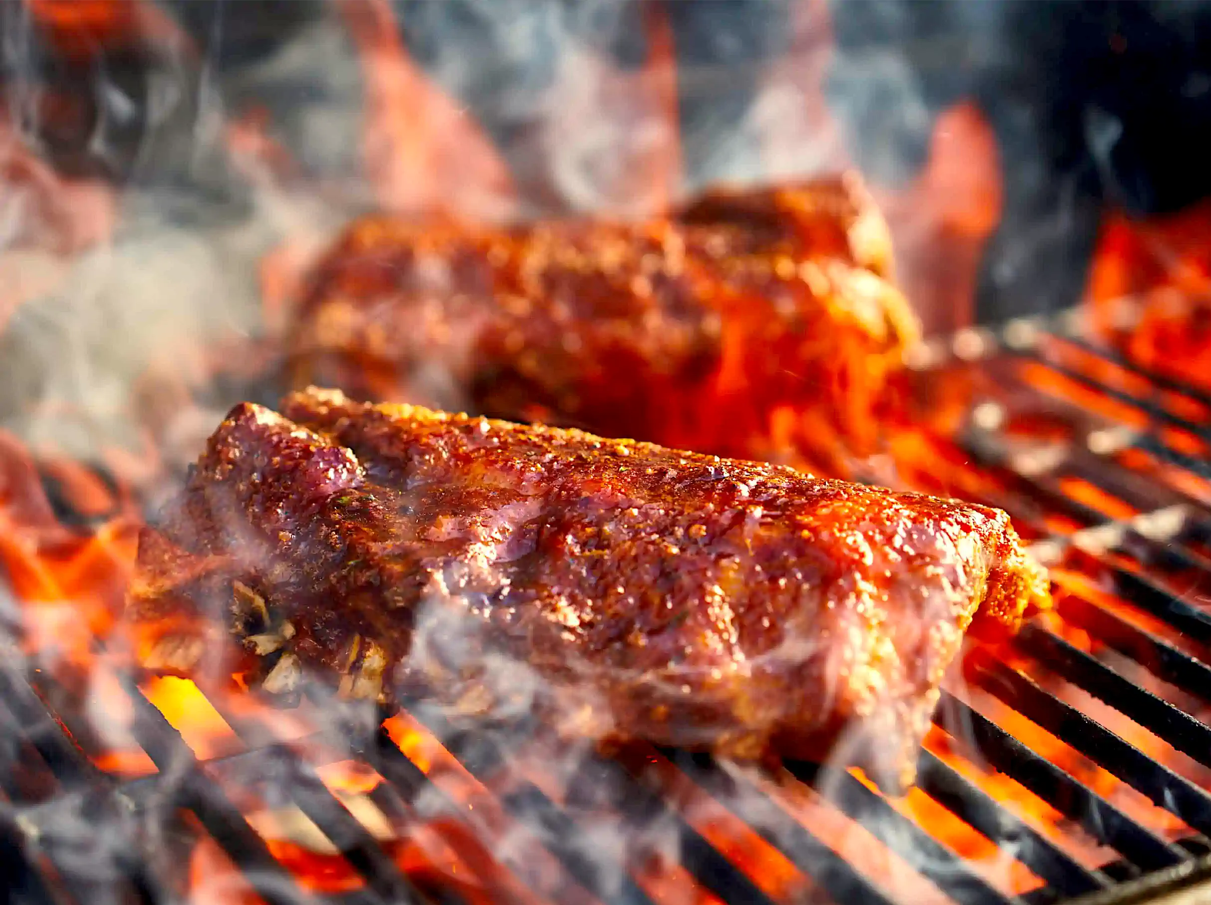 Grilled meat house background
